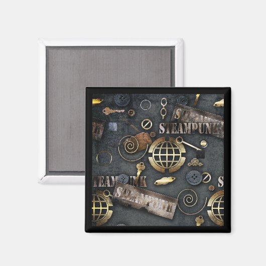 Steampunk, Scrapbooking Magnet (Vorderseite/Rückseite)