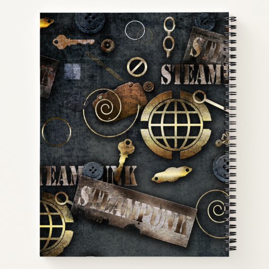 Steampunk, Scrapbooking Notizblock (Rückseite)