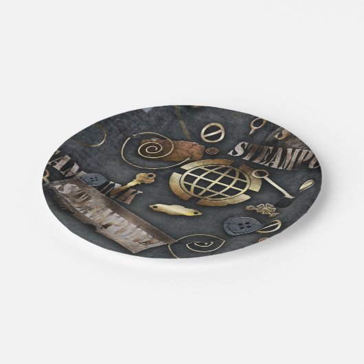 Steampunk, Scrapbooking Pappteller (Schrägansicht)