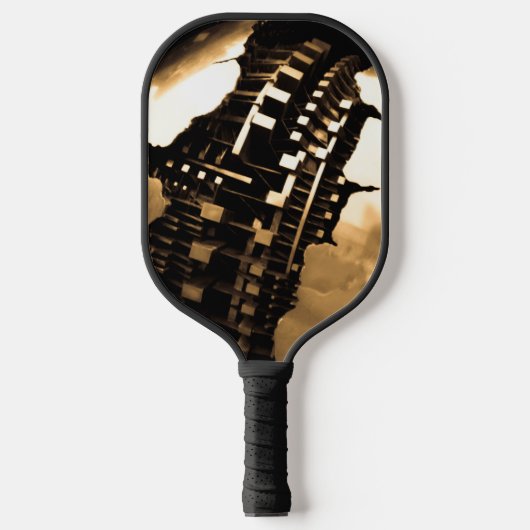 Steampunk Sculpture Pickleball Schläger (Vorderseite)