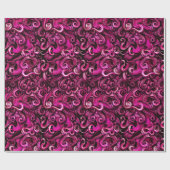 Steampunk Sea Life Pink Octopus Tentacles Geschenkpapier (Flach)