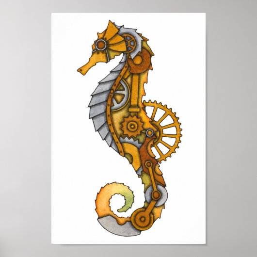 Steampunk Seahorse Poster (Vorne)