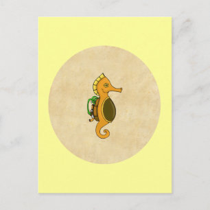 Steampunk Seahorse Postkarte