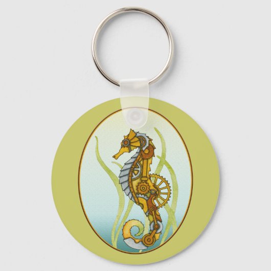Steampunk Seahorse Schlüsselanhänger (Vorderseite)