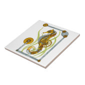 Steampunk Seepferd Fliese (Seite)