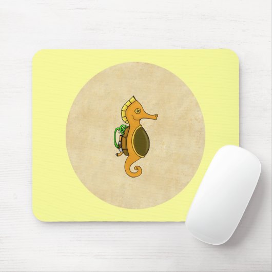 Steampunk Seepferd Mousepad (Mit Mouse)