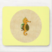 Steampunk Seepferd Mousepad (Vorne)
