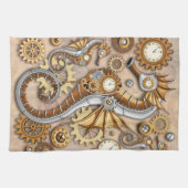 Steampunk Seepferd Vintag Surreal Art Geschirrtuch (Horizontal)