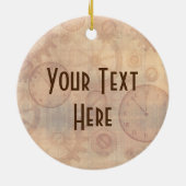 Steampunk Seepferd Vintag Surreal Art Keramik Ornament (Hinten)