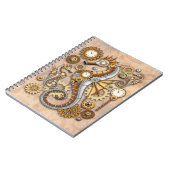 Steampunk Seepferd Vintag Surreal Art Notizblock (Linke Seite)