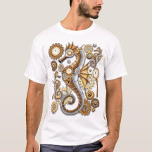 Steampunk Seepferd Vintag Surreal Art