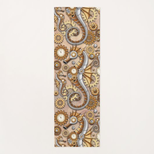 Steampunk Seepferd Vintag Surreal Art Yogamatte (Vorderseite)