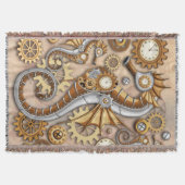 Steampunk Seepferd Vintag Surreal Decke (Vorderseite)