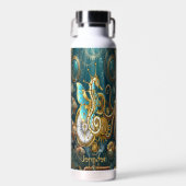 Steampunk-Seepferdchen Unterwasserwelt Trinkflasche (Vorne)