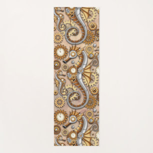 Steampunk-Seepferdchen Vintage Surreal Art Yogamatte