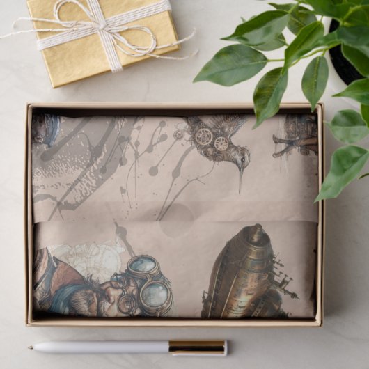 Steampunk Seidenpapier (Geschenk)