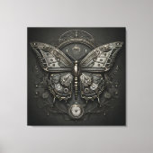 Steampunk Serenity - Butterfly Digital Art Leinwanddruck (Vorderseite)
