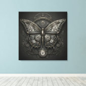 Steampunk Serenity - Butterfly Digital Art Leinwanddruck (Insitu (Holzboden))