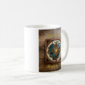Steampunk-Serie Golden Stained Glass Heart Kaffeetasse (VorderseiteRechts)