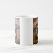 Steampunk-Serie Golden Stained Glass Heart Kaffeetasse (Mittel)