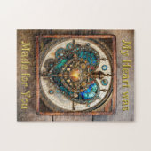Steampunk-Serie Golden Stained Glass Heart Puzzle (Horizontal)