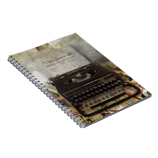 Steampunk Shakespeare Quote Hardcover-Notebook Notizblock (Rechte Seite)