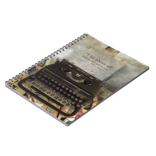 Steampunk Shakespeare Quote Hardcover-Notebook Notizblock (Linke Seite)