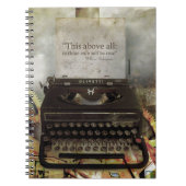 Steampunk Shakespeare Quote Hardcover-Notebook Notizblock (Vorderseite)