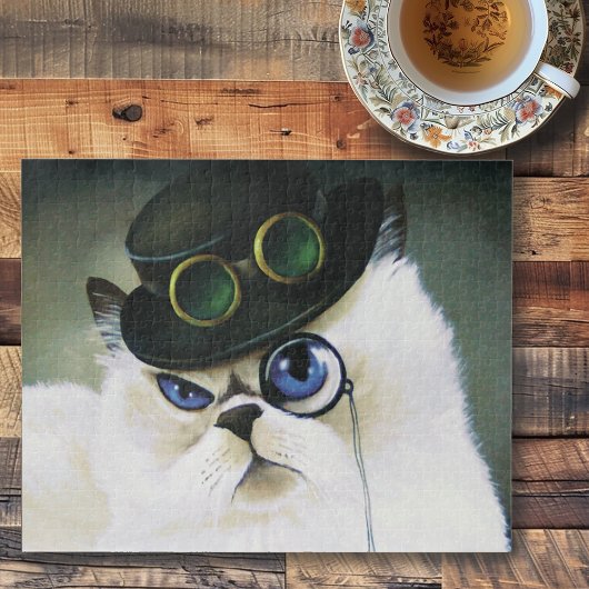 Steampunk Siamese Persian Cat Puzzle