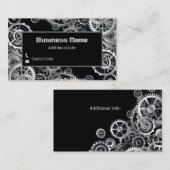 Steampunk silberne Gänge 3 Visitenkarte (Vorne/Hinten)