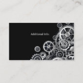 Steampunk silberne Gänge 3 Visitenkarte (Rückseite)