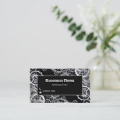 Steampunk silberne Gänge 3 Visitenkarte (Stehend Vorderseite)