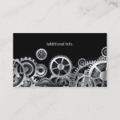 Steampunk silberne Gänge 5 Visitenkarte (Rückseite)