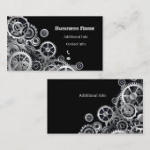Steampunk silberne Gänge Visitenkarte (Vorne/Hinten)
