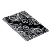 Steampunk silbernes Gang-Notizbuch Notizblock (Rechte Seite)