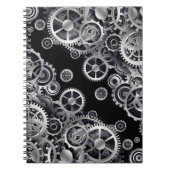 Steampunk silbernes Gang-Notizbuch Notizblock (Vorderseite)