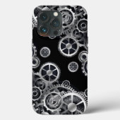 Steampunk Silver Gears Case-Mate iPhone Hülle (Rückseite)