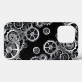 Steampunk Silver Gears Case-Mate iPhone Hülle (Rückseite (Horizontal))