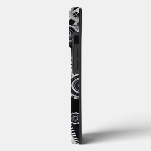 Steampunk Silver Gears Case-Mate iPhone Hülle (Rückseite / Links)