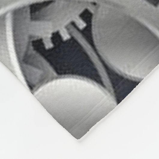 Steampunk Silver Gears Fleecedecke (Ecke)