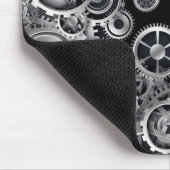 Steampunk Silver Gears Mouse Pad Mousepad (Ecke)