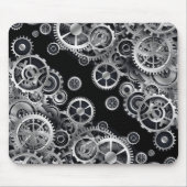 Steampunk Silver Gears Mouse Pad Mousepad (Vorne)