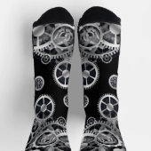 Steampunk Silver Gears Socken (Oben)