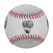 Steampunk Silver Hot Air Ballons mit Schiff Baseball (Rückseite)