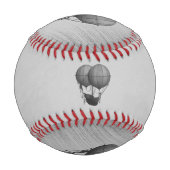 Steampunk Silver Hot Air Ballons mit Schiff Baseball (Vorderseite)