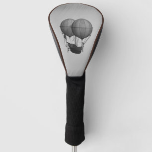 Steampunk Silver Hot Air Ballons mit Schiff Golf Headcover