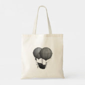 Steampunk Silver Hot Air Ballons mit Schiff Tragetasche (Rückseite)