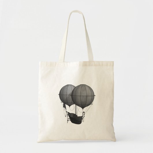 Steampunk Silver Hot Air Ballons mit Schiff Tragetasche (Vorne)