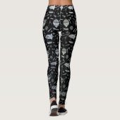 Steampunk Silver Zinc Airships Leggings (Rückseite)
