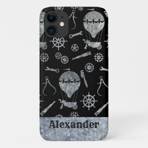 Steampunk Silver Zinc Ballooning Theme Individuell Case-Mate iPhone Hülle